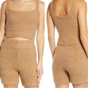 SKIMS Teddy Cozy Knit Set in Brown- Top is X2/X3 and Bottoms are XL